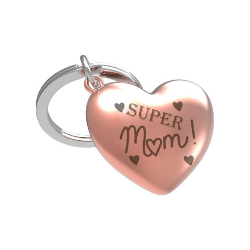 Picture of HEART SHAPE KEY RING - SUPER MUM